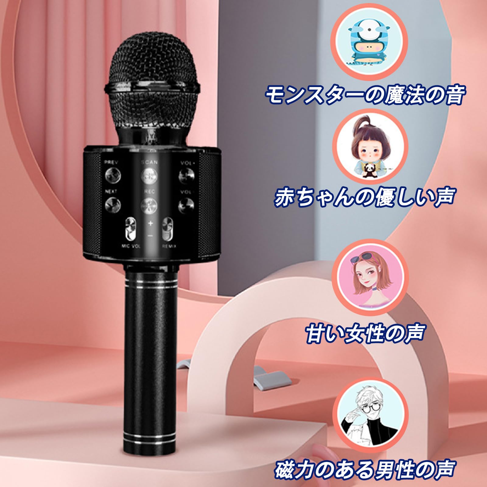 Amazon.co.jp: カラオケマイク ホームKTV マイクシステム