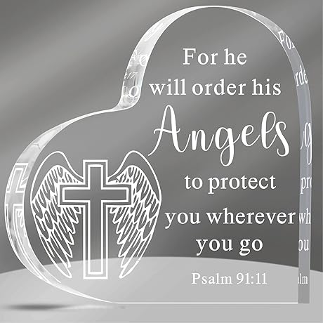 Yulejo Acrylic Christian Glass Cross for Inspirational and Religious Gifts