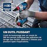 Bosch Professional 18V System Tournevis à percussion sans fil GDX 18V-285 (2x GBA 18V 2.0Ah incl., Bivolt GAL 18V-20, malette MPP) - 3