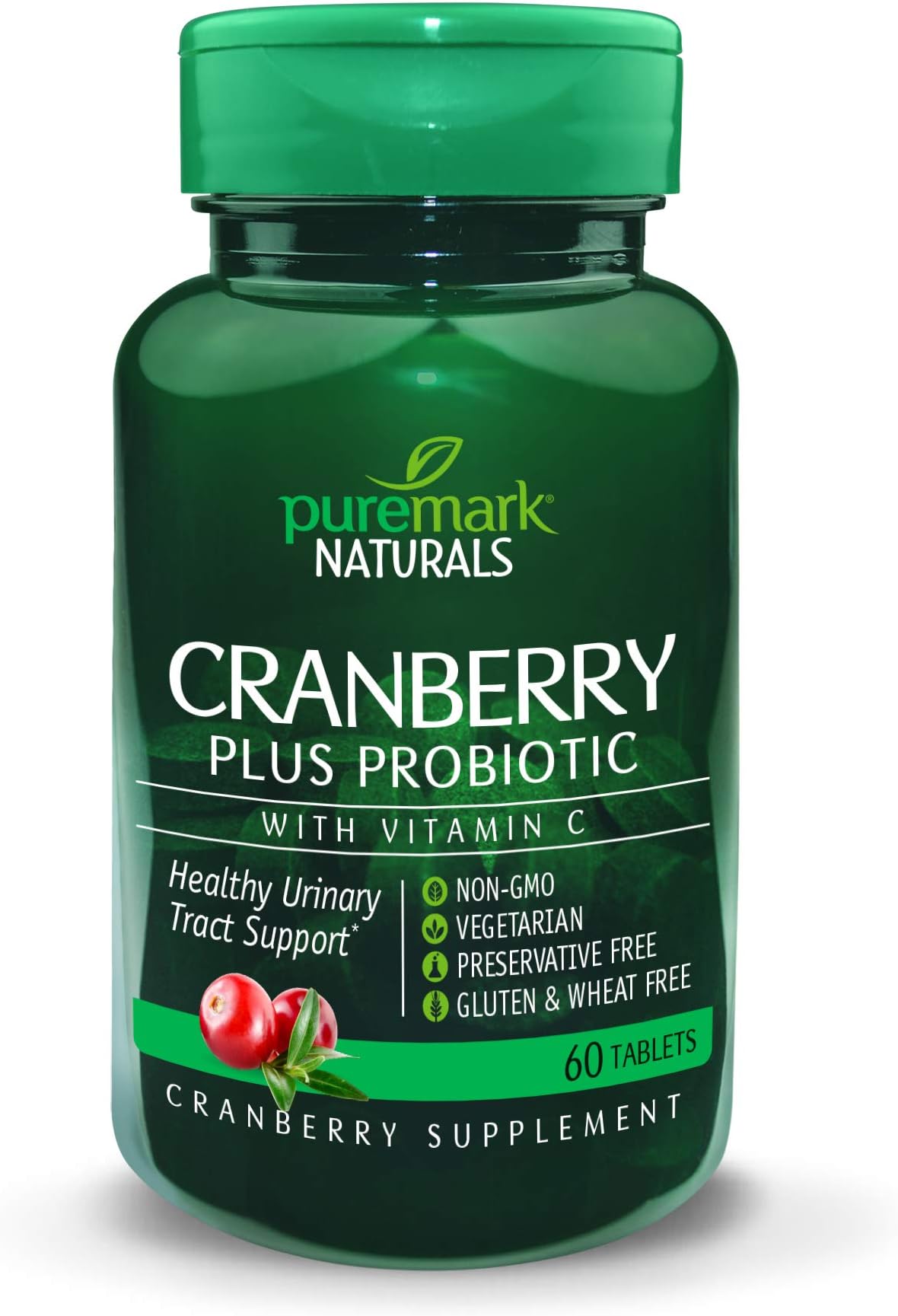 Puremark Cranberry Plus Probiotic Tablets, 60 Count