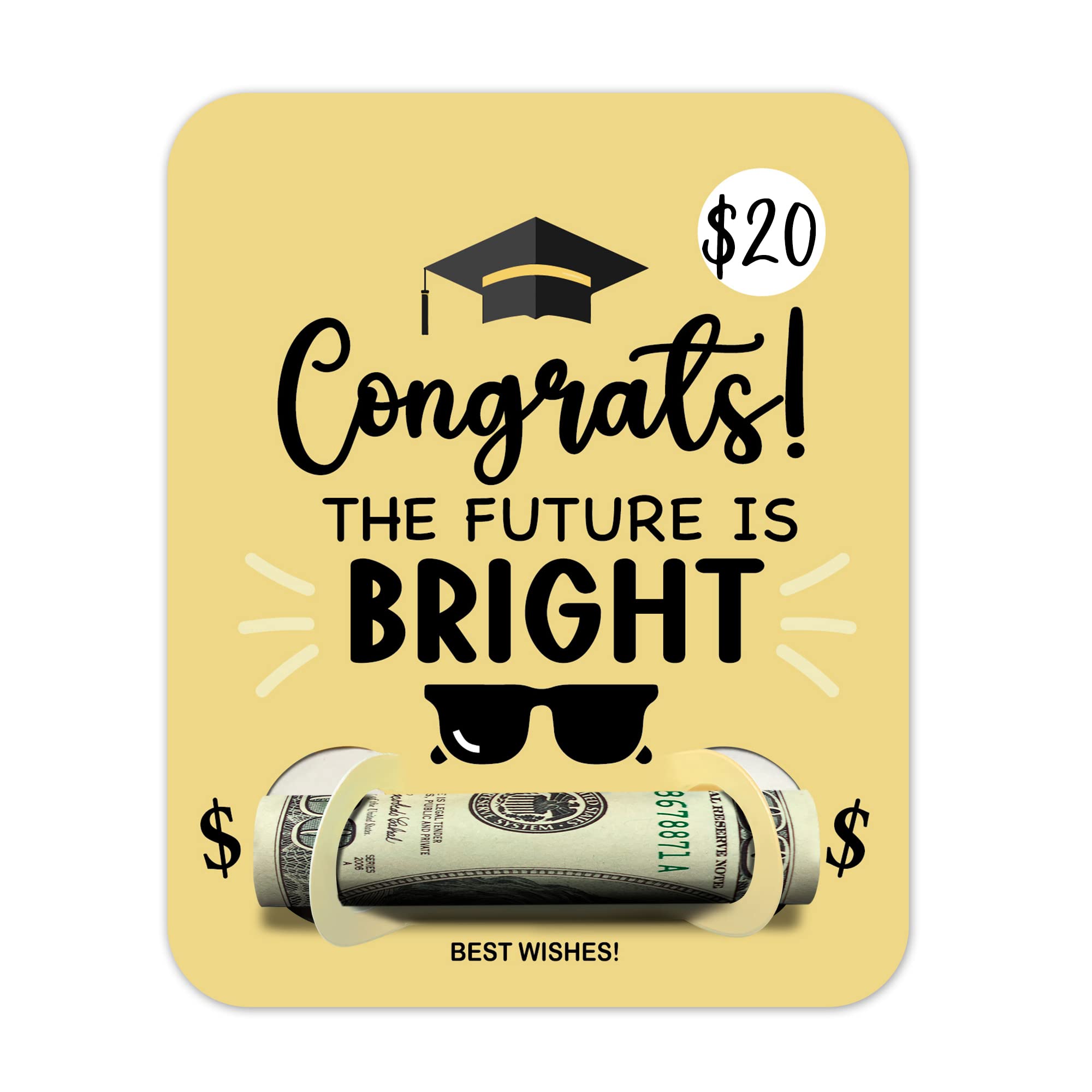 Photo 1 of **10 pack**Graduation Money Holder - Graduation Gifts, Money Card Holder Set, Gift Card Wallet, High School College Grad Gift Give Money Clip - Congrats! The Future Is Bright /019