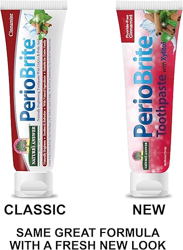 Miniatura 3 de Nature's Answer Periobrite - Pasta de dientes con canela, calma y refresca, sin alcohol, sin gluten, sin flúor, sin soja y vegetariana, sin