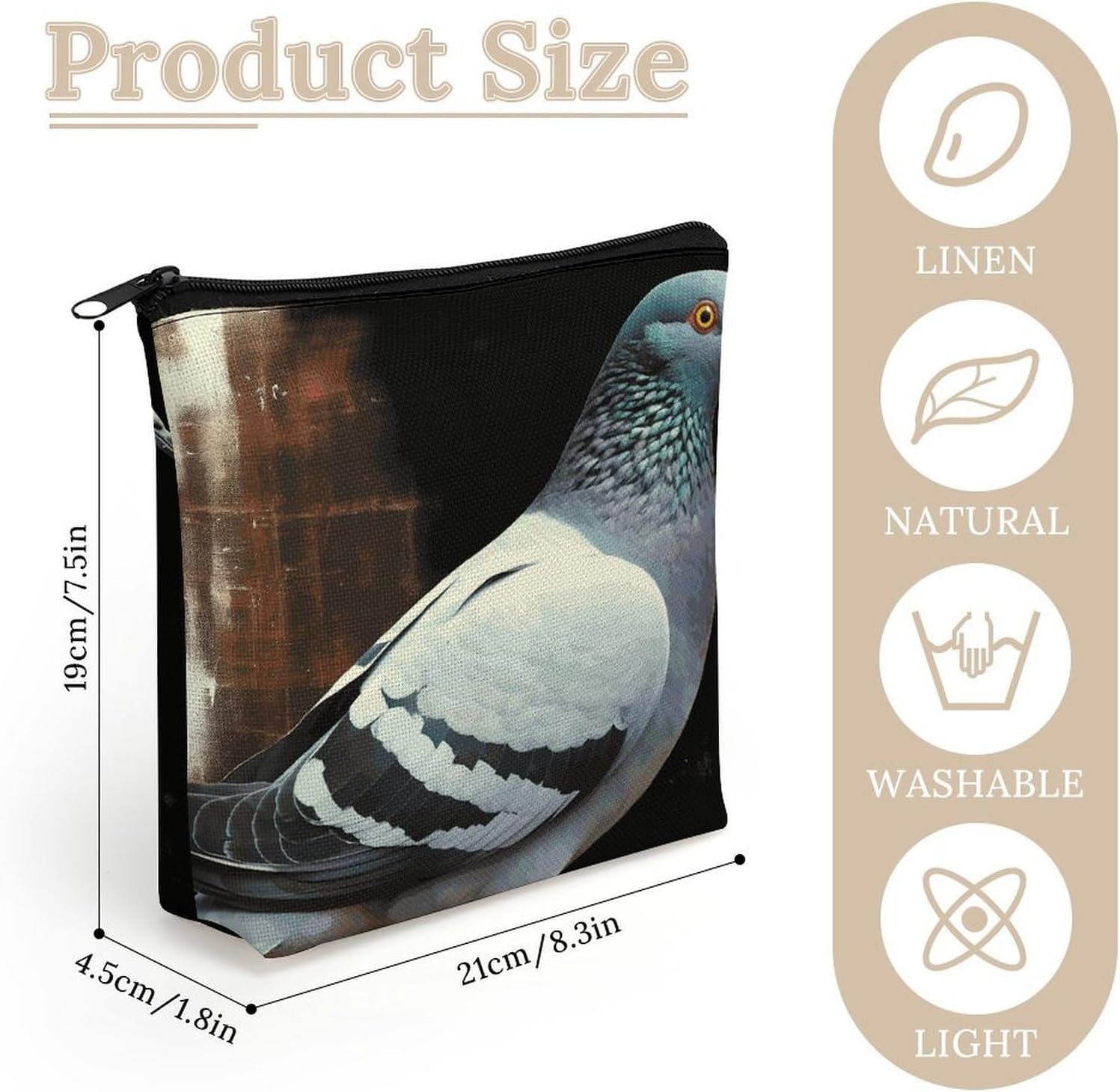 Pigeon Makeup Bag Cosmetic Bag image 2
