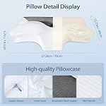 HOMCA Memory Foam Pillow(King Size), Neck Support Bed Pillow for Side, Back and Stomach Sleepers(Black)