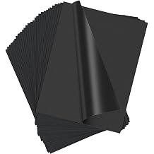 30 Sheets Tracing Paper Black Carbon Paper for Tracing Artist Work A4 Graphite Paper Carbon Transfer Paper for Tracing on Wood/Paper/Canvas 8.5 in by 11 in