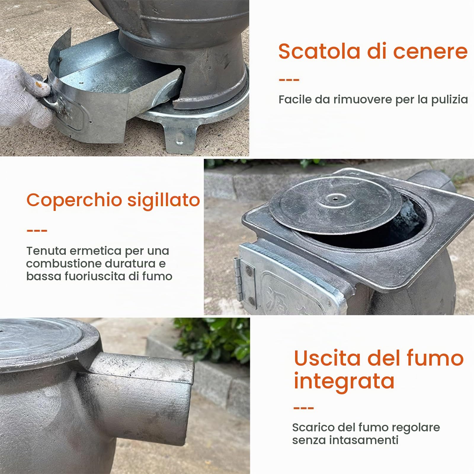 Stufa a Legna in Ghisa, Mini Stufa a Legna for Escursionismo, Campeggio, Caccia, Pesca Sul Ghiaccio, Cucine da Esterno