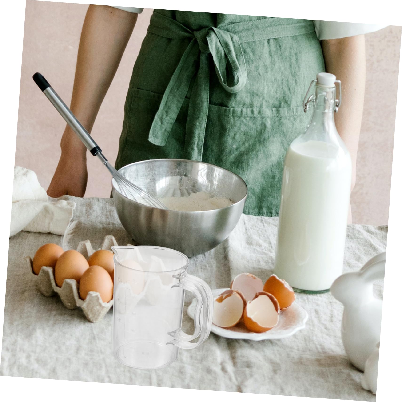 Cabilock 5 Piezas Taza Medidora Reutilizable de Gran Capacidad para Cocina Vaso Medidor de Diseño Ergonómico para y Secos para Repostería y de Ingredientes