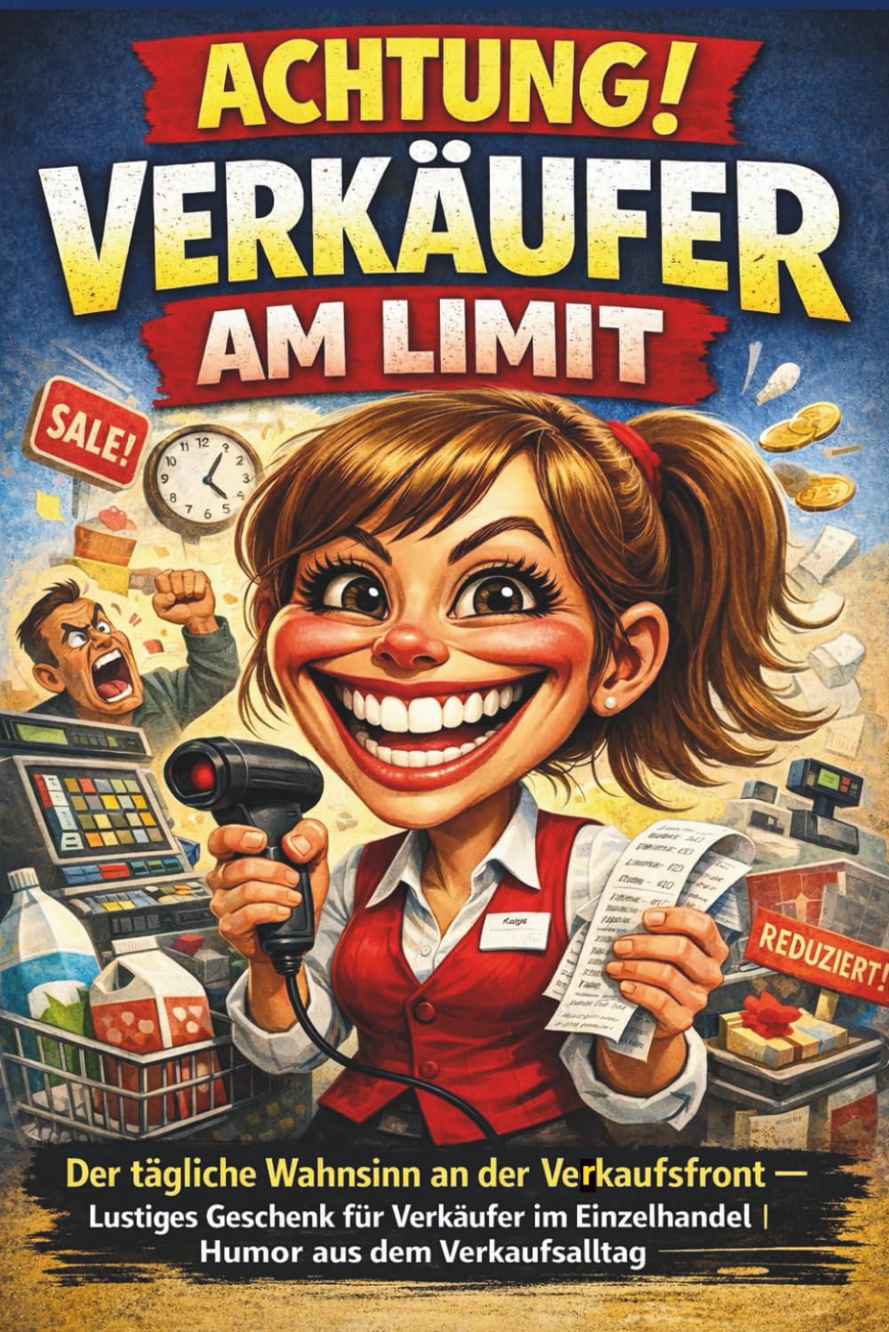 Achtung! Verkäufer am Limit: Der tägliche Wahnsinn an der Verkaufsfront – Lustiges Geschenk für Verkäufer im Einzelhandel | Humor aus dem Verkaufsalltag (Ganz normaler Wahnsinn)