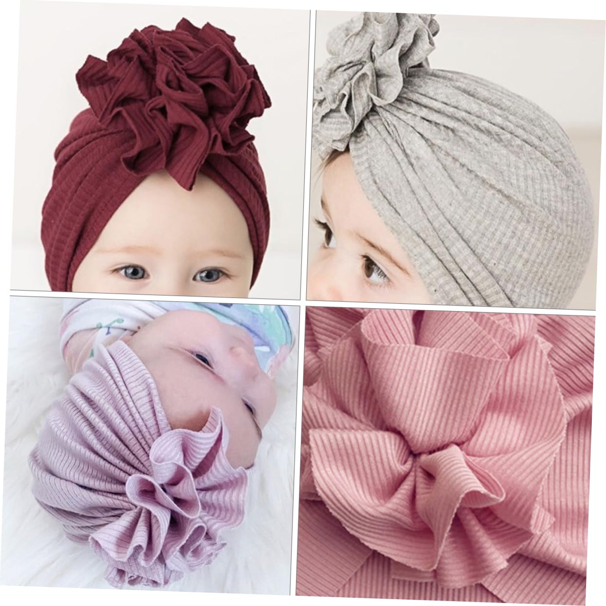 Gorra De Flor De Bebe Diadema para Niños Sombrero Anudado Recién Nacido Gorro Bebe Recien Nacido Gorritos Bebé Recién o Gorro De Bebé De Hilo De