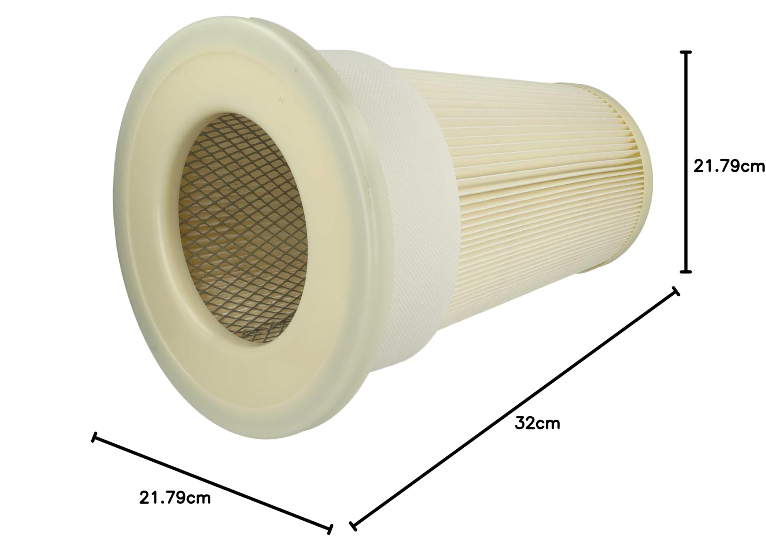 vhbw 2x Faltenfilter kompatibel mit Dustcontrol DC 2700c | 2700i, 2800, 1800, 2900 eco Staubsauger - Patronenfilter, Weiß - Ersatz für Dustcontrol 42029