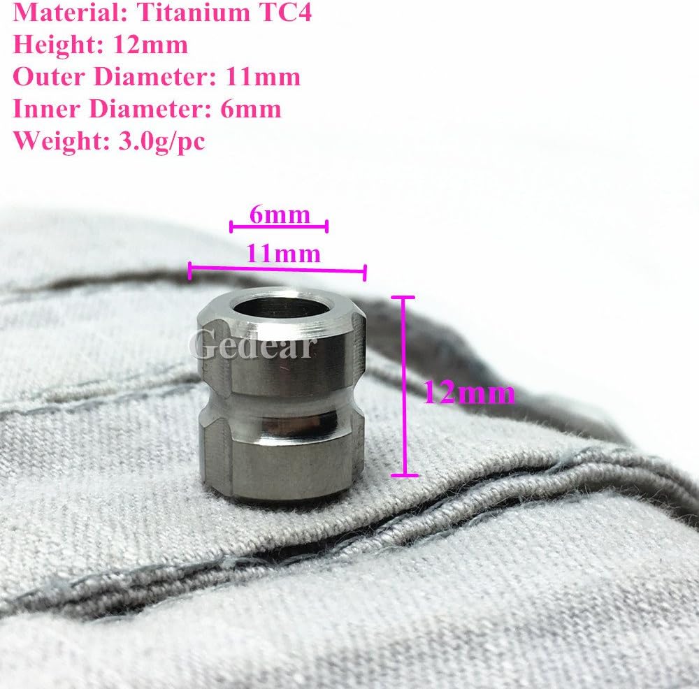 5pcs 13mm Titanium Ti Knife Key Parachute Cord Bead Pendant Lanyard-Ti Color - Image 4