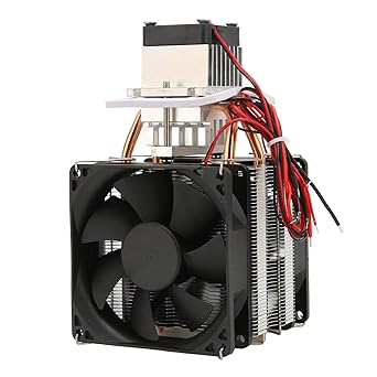 Ubersweet DIY Thermoelectric Cooler, Efficient Low Noise Compact Easy Wiring Semiconductor Refrigeration System 12V Aluminum Alloy for Mini Air Conditioner