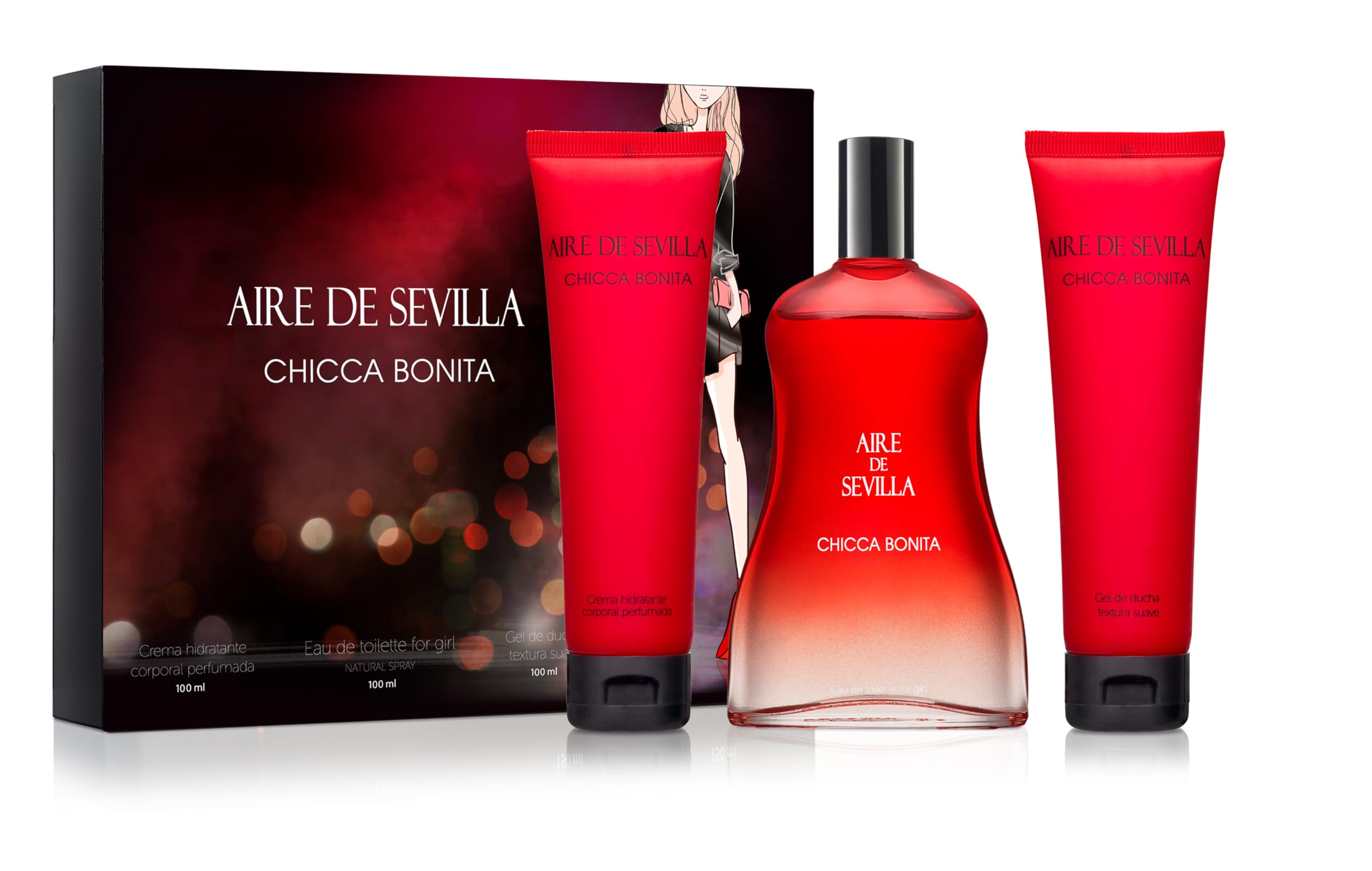Pack de Soins Corps Chicca Bonita - 3 Produits de 100 ml