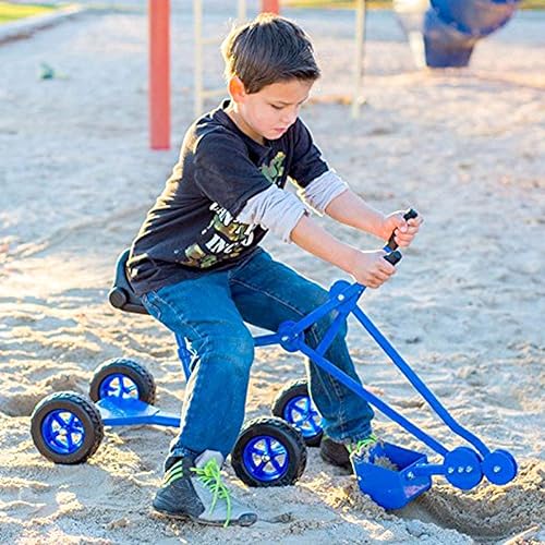 Miniatura 7 de La mejor excavadora de arena con ruedas para excavar en caja de arena, playa, nieve, suciedad. Un juguete para niños de 4 a 12 años (azul)