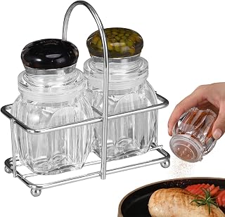Salt- och pepparströare set Förvaringsbehållare Ställ Kryddburkar | Salt- Och Pepparshaker Kryddflaskor Köksförvaring & organisering för , skafferi, hylla, bänkskiva, bondgård, restaurang,