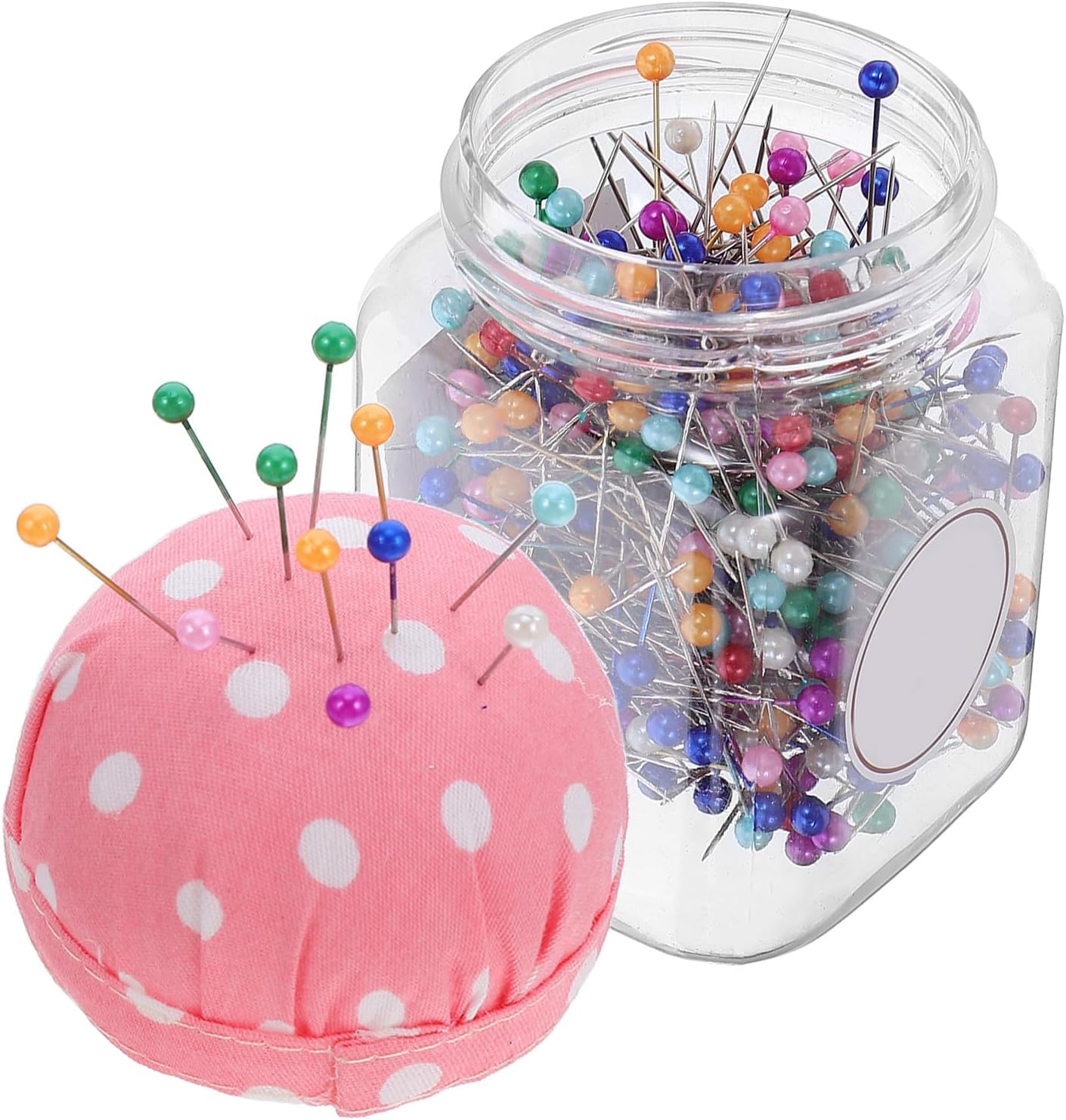 Zerodeko Fabric Straight Pins with Pearlized Ball Heads for DIY Sewing Projects, Quilting and Dressmaking, Positioning Pins for Crafting and Sewing Accessories