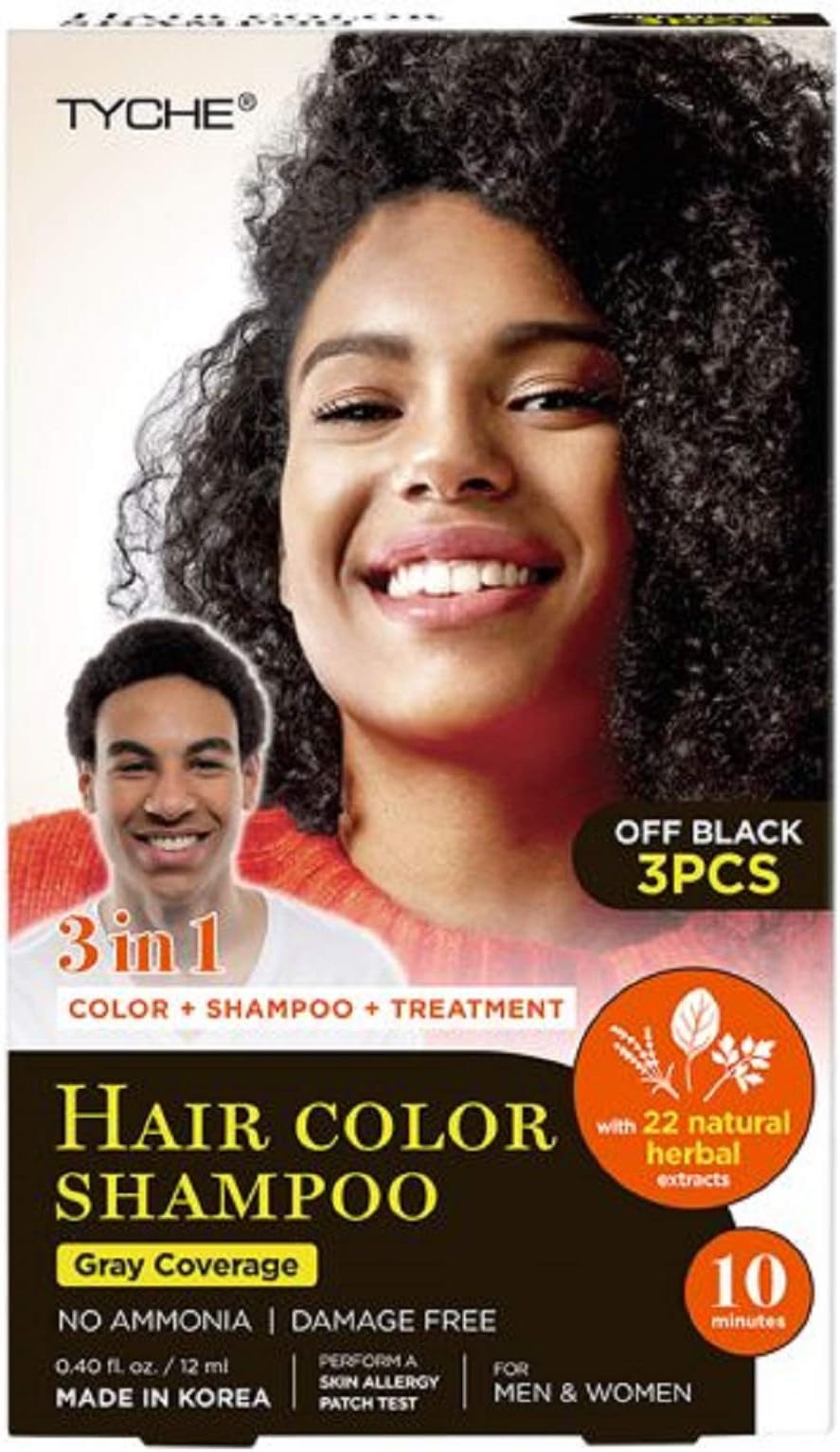 TYCHE Hair Color Shampoo (OFF BLACK)