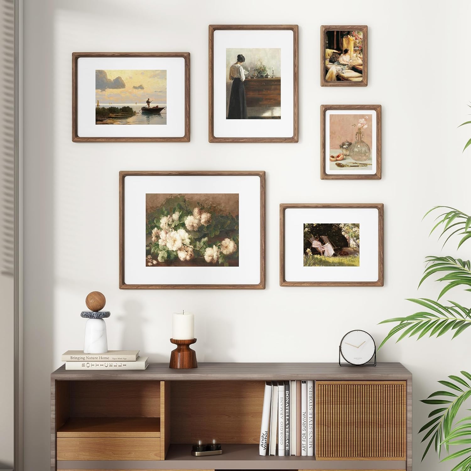 heimlove 16x20 picture frames natural walnut,original wood hand make crafted poster frame with mat to 11x14 graduation picture display,family picture,wedding picture,photo,document wall mounted natural black walnut 16"x20"|mat to 11"x14"