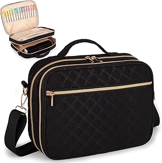 2 Compartment Bible Cover for Women,Large Bible Case with Handles Shoulder Strap,Carrying Bible Bag Scripture Case Church Bag Bible Protective with Pocket