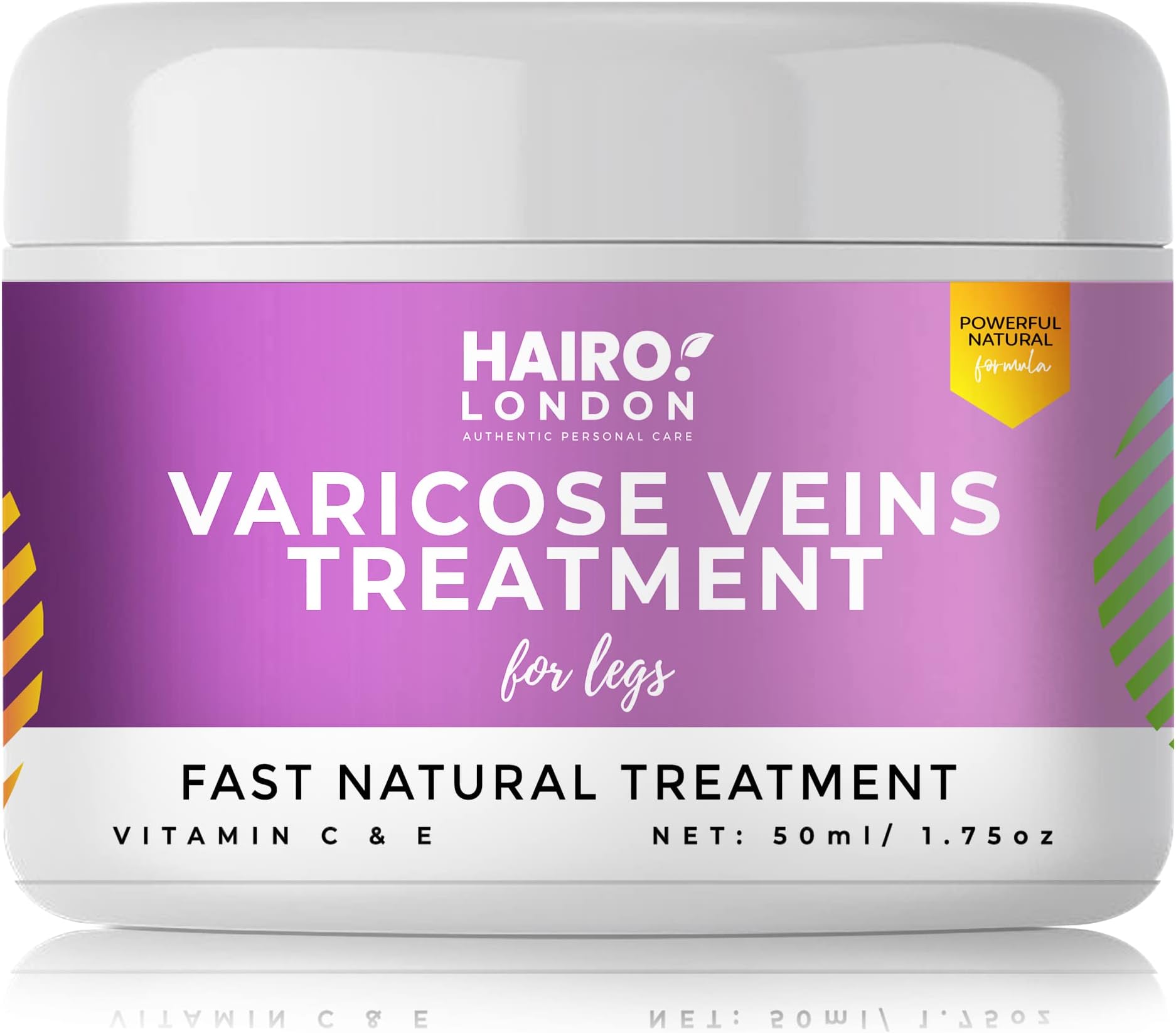 HAIR O Varicose Veins Cream HAIRO London Powerful Natural Varicose Veins Treatment for Legs, 50 millilitre