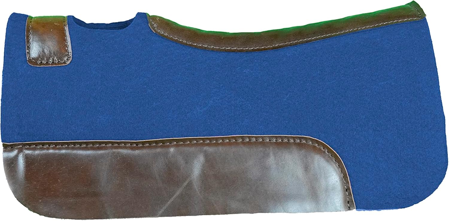 RESISTANCE 20” x 20” Synthetic Felt Performance Miniature Saddle Pad with Wear Leathers for Horse Saddle Available in 1" Thickness