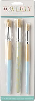 Plaid Enterprises, Inc. 36428 Waverly Stencil Brush Set, 0.25"/0.5"/0.125", Blue