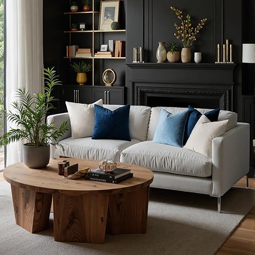 Miniatura 9 de MIULEE - Paquete de 2 fundas de almohada, de terciopelo, funda de almohada decorativa cuadrada, funda de almohada suave y de color liso para sofá o