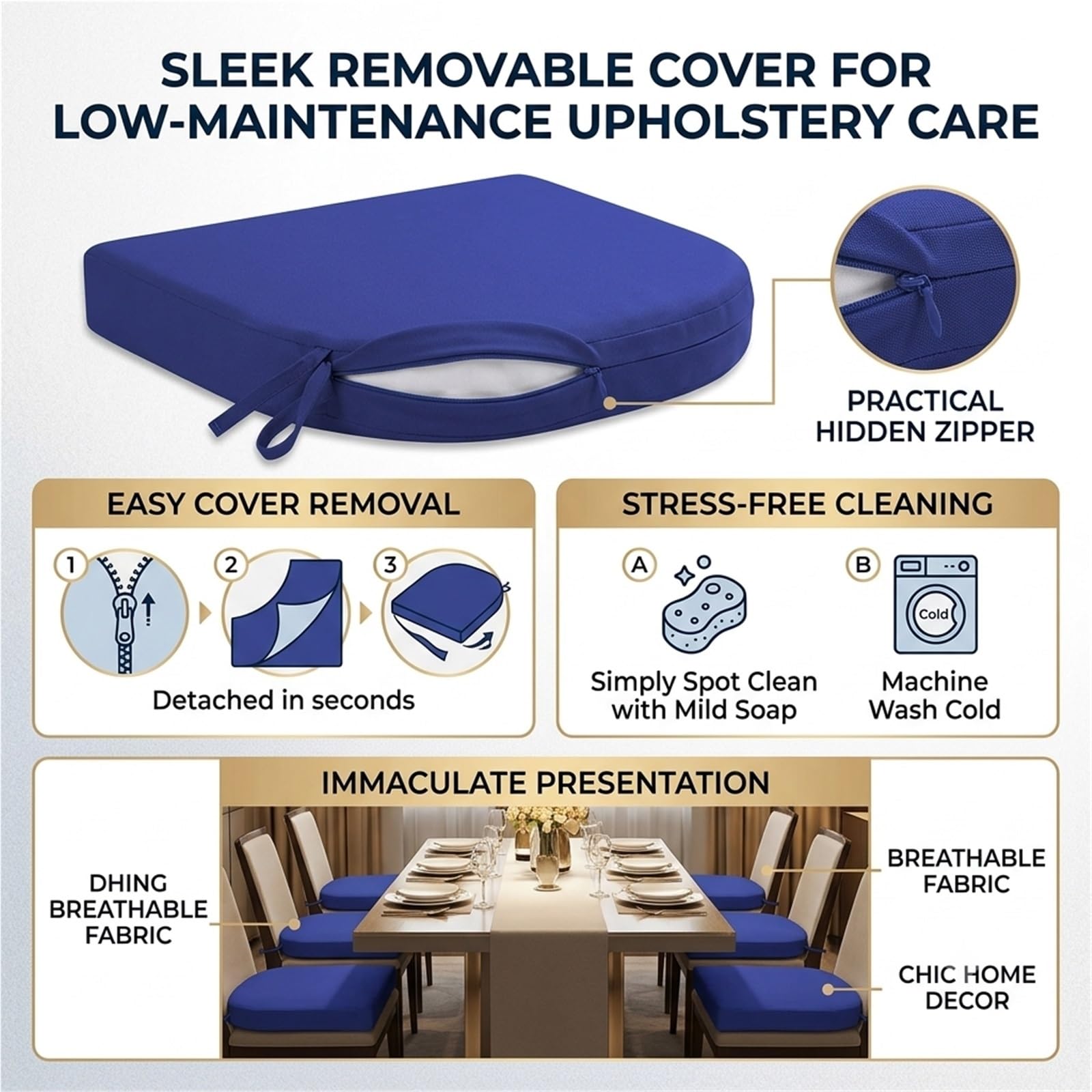 Cuscino Ergonomico A Forma Di U per Sedie Da Interno Ed Esterno, L'imbottitura In Schiuma Ad Alta Resilienza Offre Comfort Tutto Il Giorno per Sedie Da Pranzo E Mobili Da Patio In Rattan