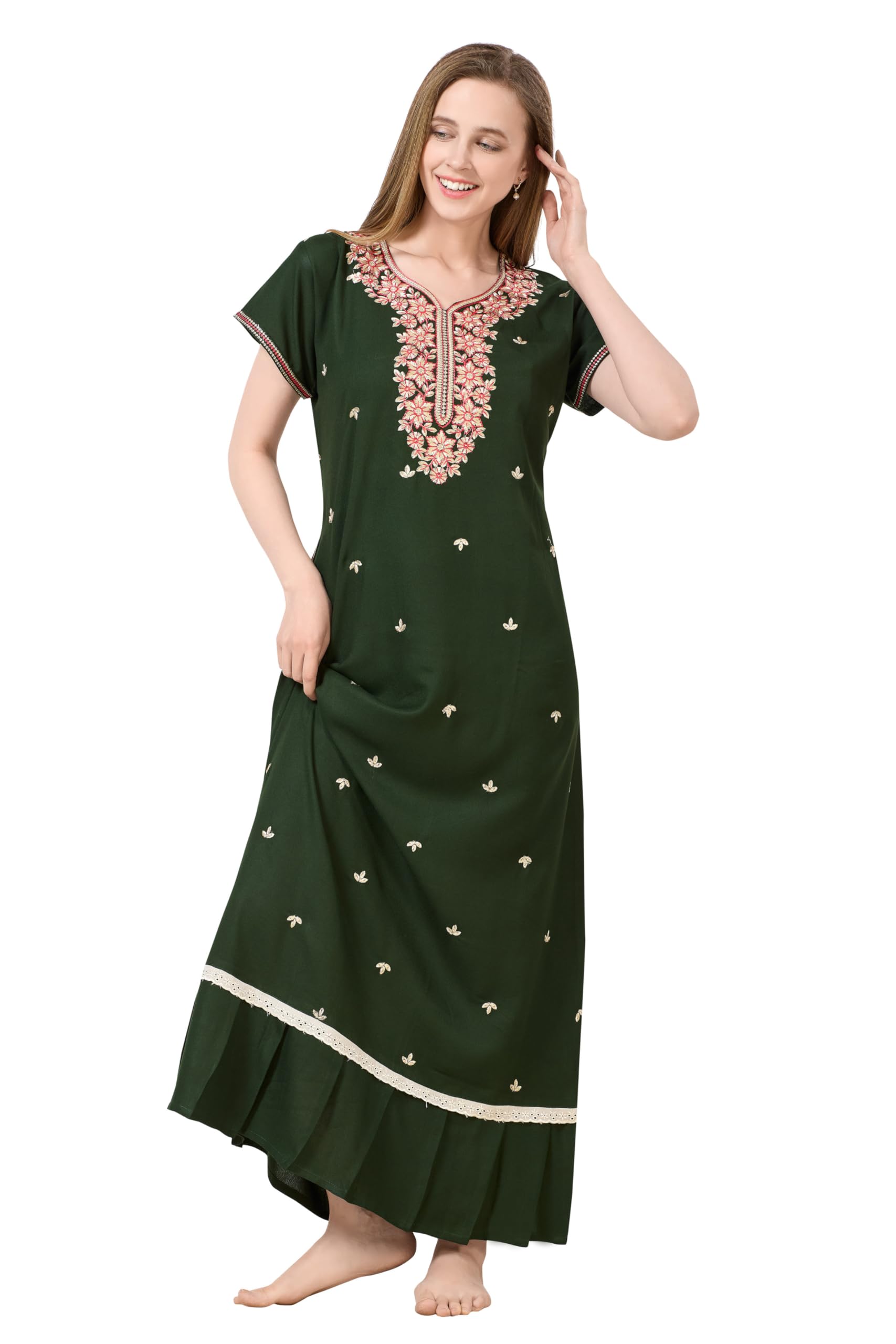 soulemo Women's Printed Alpine Nighty 1797-picture-10