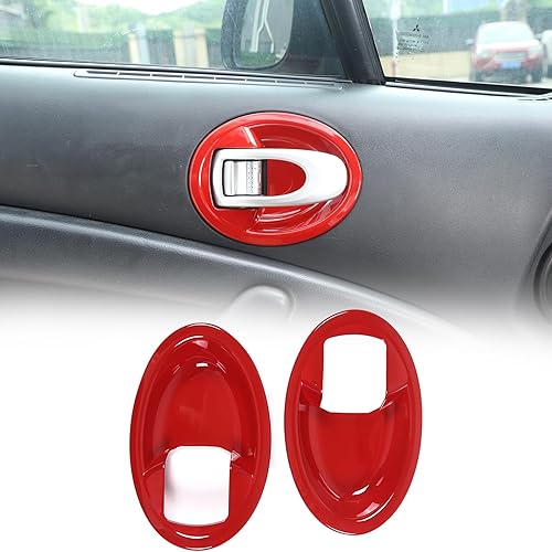 Tirador de puerta interior de ABS compatible con Mitsubishi Eclipse 2006-2011, manija interior izquierda y derecha, tazón, protección antiarañazos,