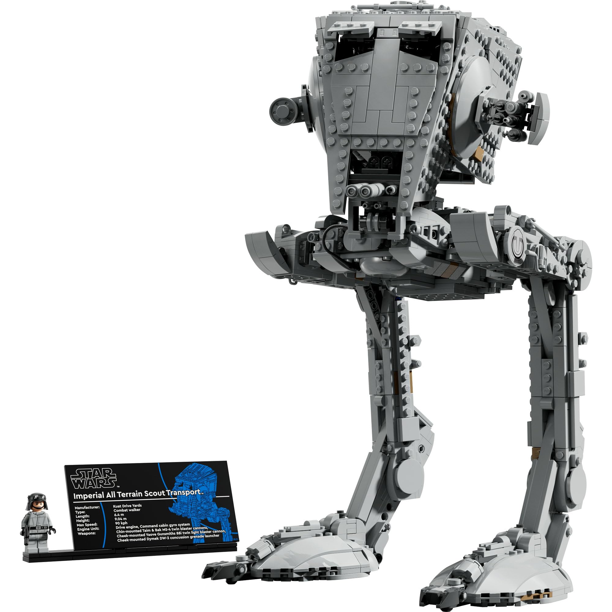 LEGO Star Wars Maszyna krocząca AT-ST 75417 | Pojazd z Gwiezdnych Wojen, kolekcjonerski zestaw klocków dla dorosłych, prezent dla fana Star Wars, seria UCS, 1513 elementów