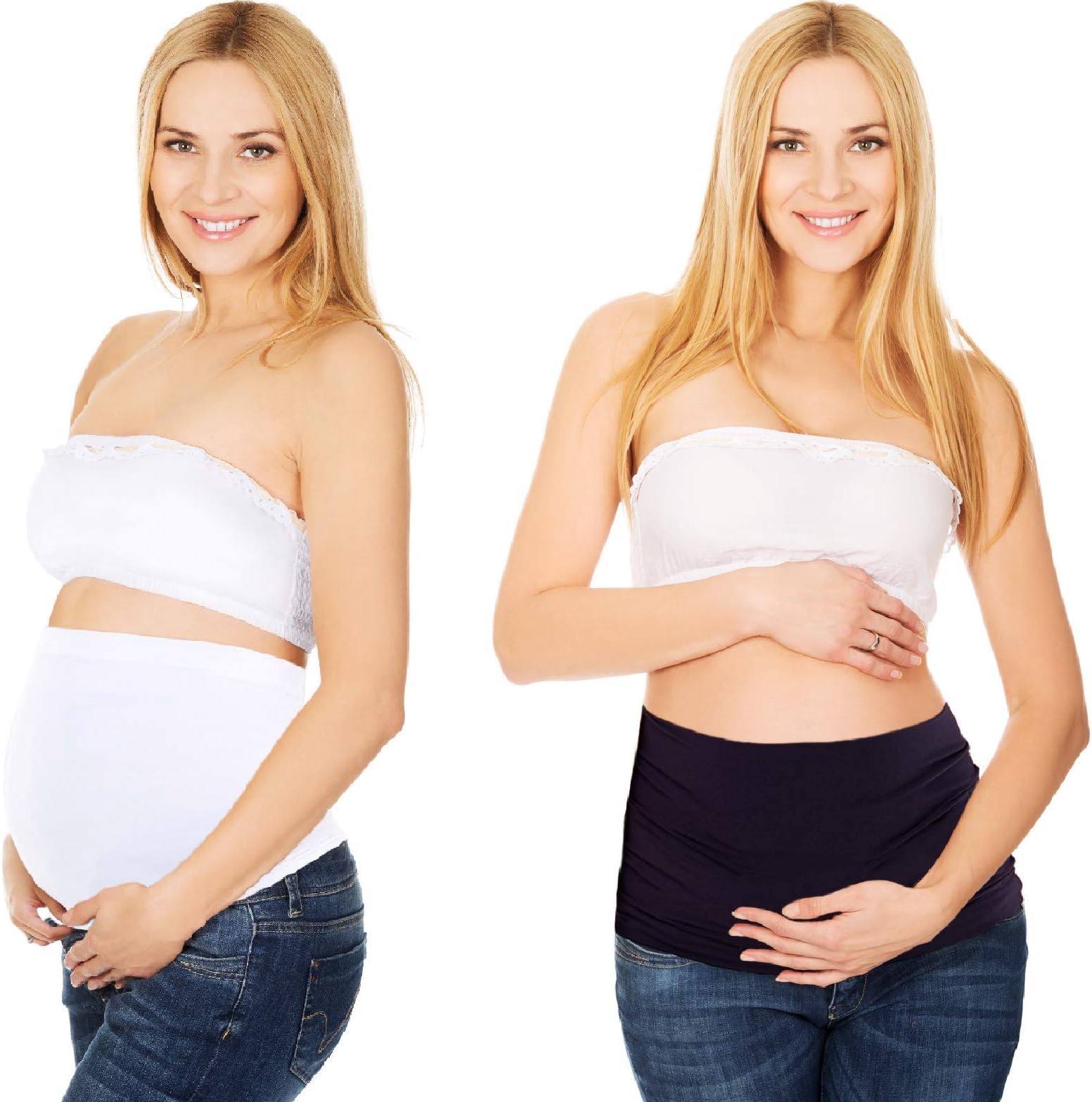 Maternity Fit, Bamboo Belly Band with Waist Extenders for All Stages of Pregnancy, 3-4 items