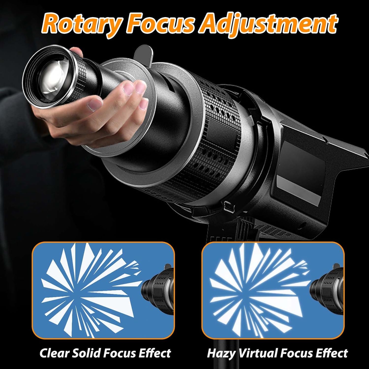 Snoot Optical for Bowens Projector, Capacitor with 35 Gobos and 5 Colour Filters, Optical Snoot for Aputure Amaran 100DS 100XS 200DS, Godox SL60W VL150, Nanlite FS150B etc.