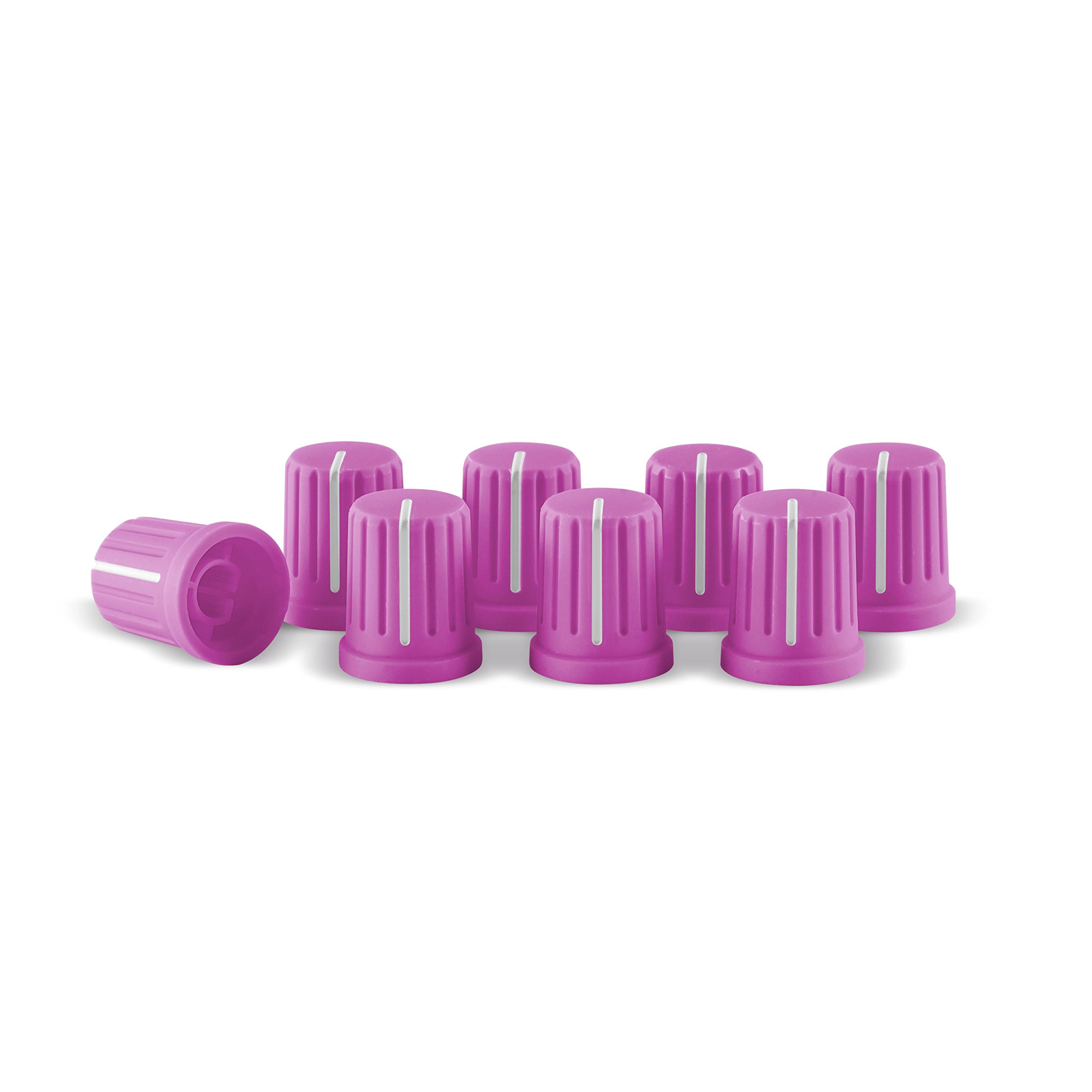 Reloop Knob Cap Set purple - 8 tappi per manopole, Rivestimento in gomma per una presa sicura, Compatibile con la maggior parte dei mixer e controller per DJ, viola