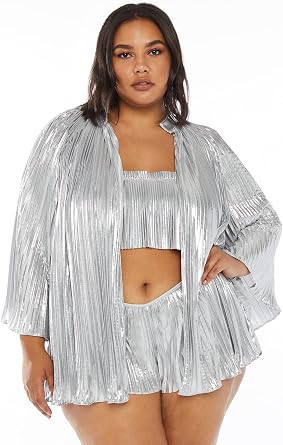 Savage X Fenty, Women's, Pleated Lame Bed Jacket