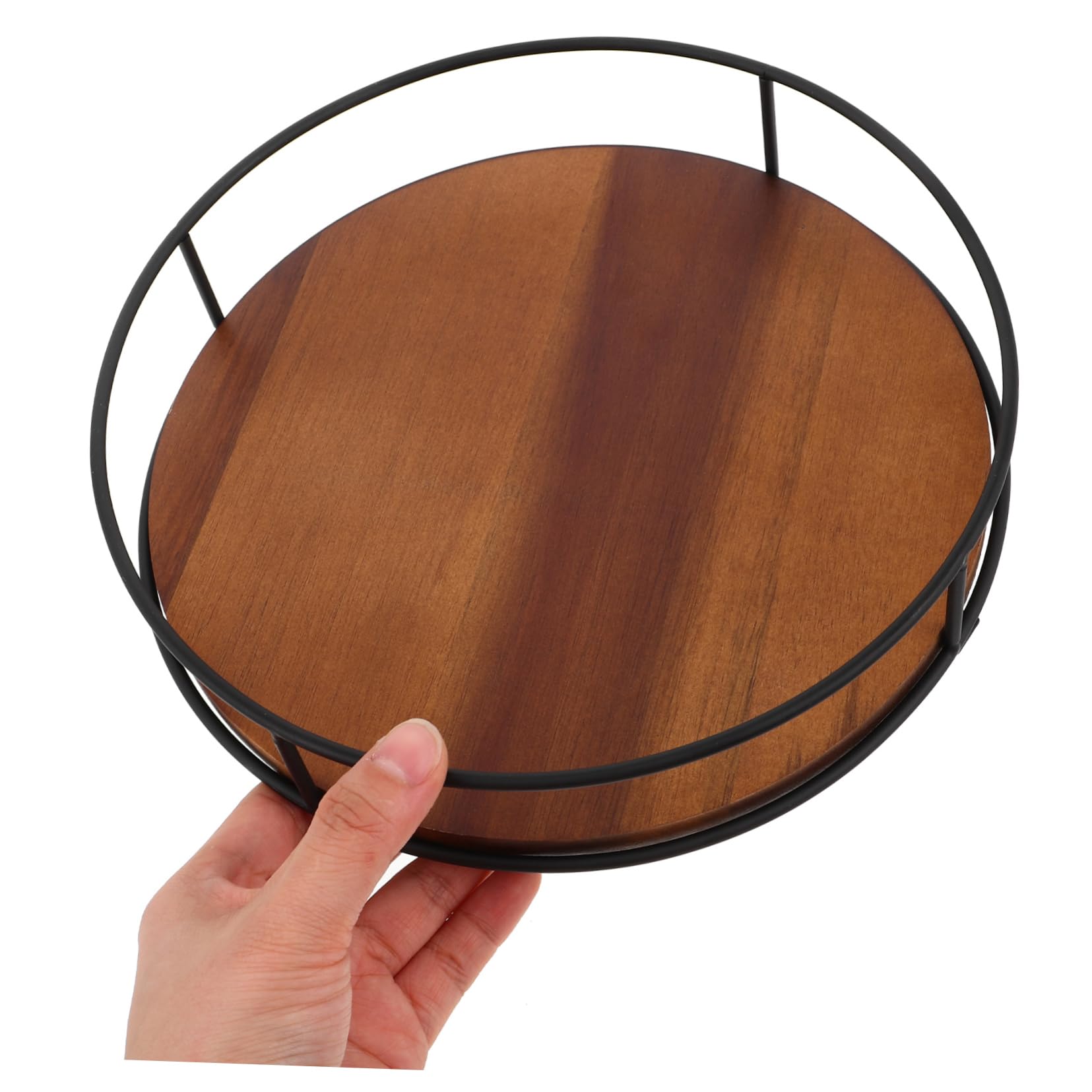 SECFOU Organizador Giratorio Movimiento Suave de Madera Natural Redondo y Diseño Compacto para Cocina Adecuado para Especias y Almacenamiento en Mesa o Encimera