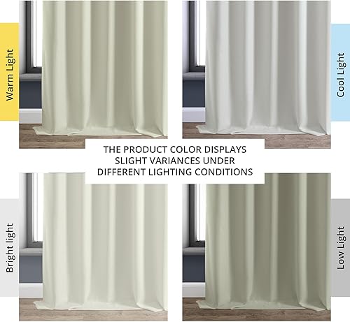 Miniatura 3 de HPD HALF PRICE DRAPES Cortinas opacas sólidas con aislamiento térmico para dormitorio, 108 pulgadas de largo (1 panel), cortinas opacas de lino para
