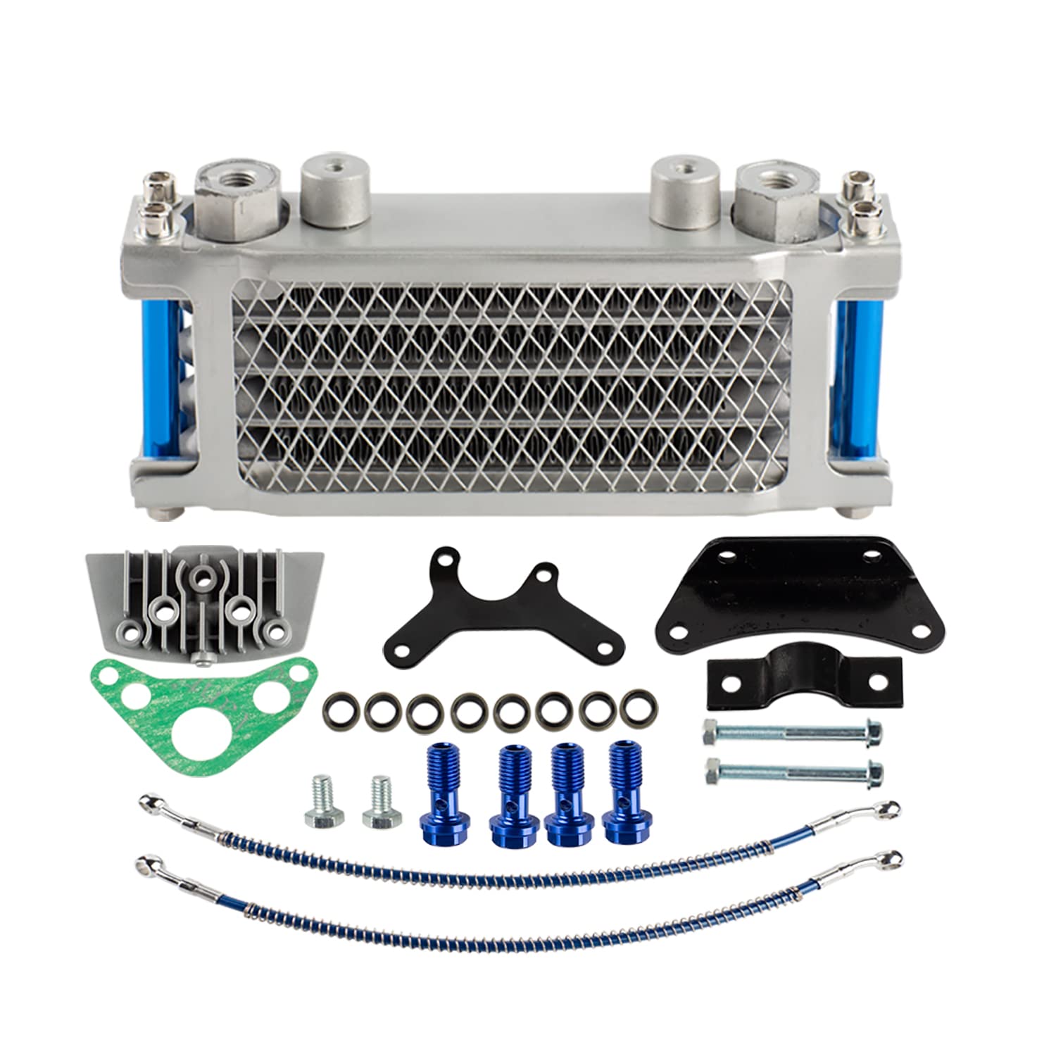 Universal Motorcycle Engine Oil Cooler 125cc 140cc Dirt Bike Monkey Bike DAX Pocket Bike ATV Motorcycle Universal Oil Cooler Radiator Set