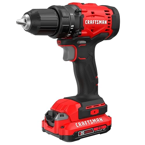 V20 1/2 in Cordless Drill Set With 2.0 Ah Battery,