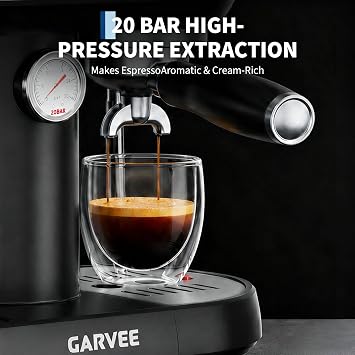 Bean to Cup Espresso Machine with Integrated Conical Burr Grinder, 58mm Portafilter, Manual Milk Frother, 2-Cup Function, Touch Control Panel, Home Coffee Maker for Cappuccino, Latte & Espresso