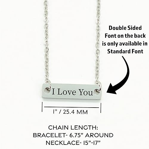 Miniatura 4 de Personalized Little Girl Bar Necklace Fox Jewelry Girl Christmas Gift Daughter Birthday Gift Girl Fox Necklace Personalized Name Girl Gift FOX-GIRL