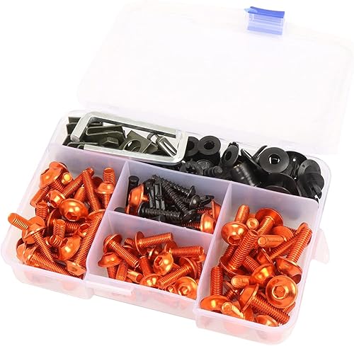 Miniatura 6 de BAIONE Kit de pernos universales de carenado 195 piezas M5 M6 para parabrisas de motocicleta, accesorios de sujeción de repuesto para Yamaha Honda