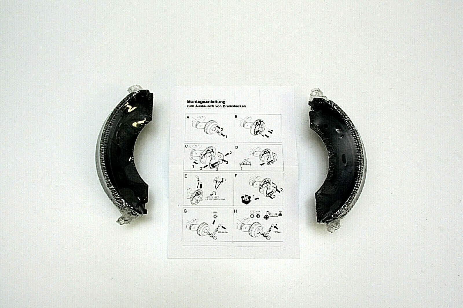 trailer parts4u Bremsbackensatz + Federn 230x50 für Alko Radbremse 2350 Set 73 Anhänger 21890703 1220329