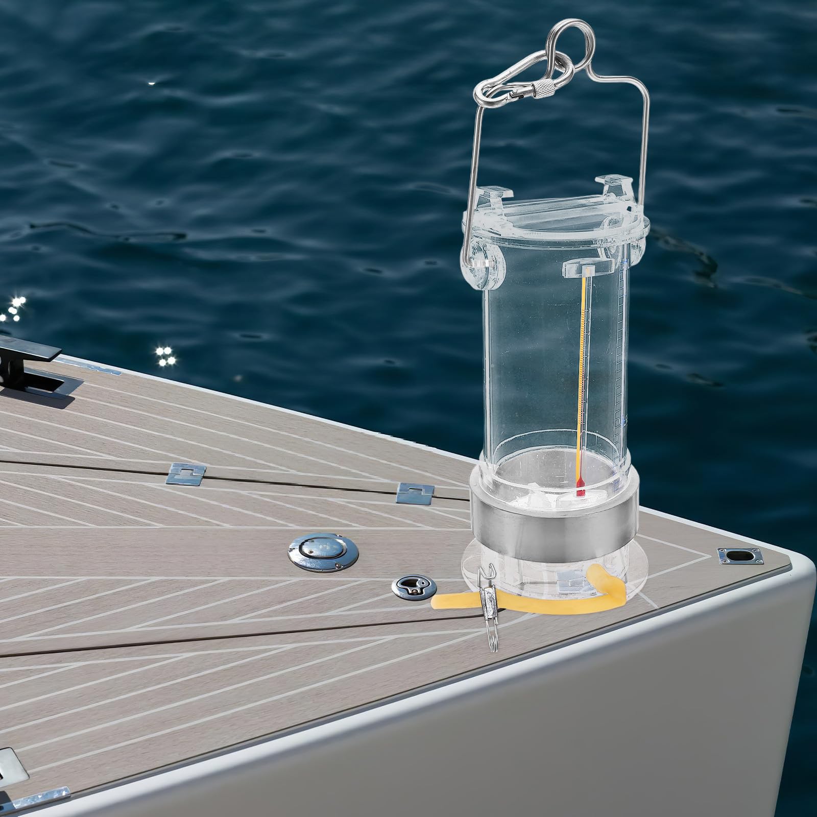 LIFKOME Muestreador de Agua para Pruebas Precisas de Calidad de 1l Capacidad de Muestreo Profundo, Fabricado en Acero Inoxidable y Acrílico Color Aleatorio para