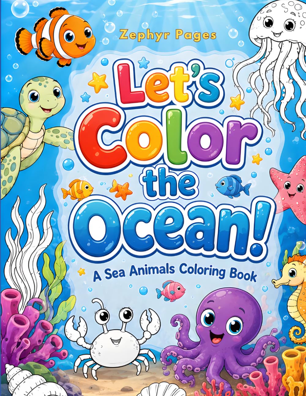 Let's Color the Ocean!: A Sea Animals Coloring Book