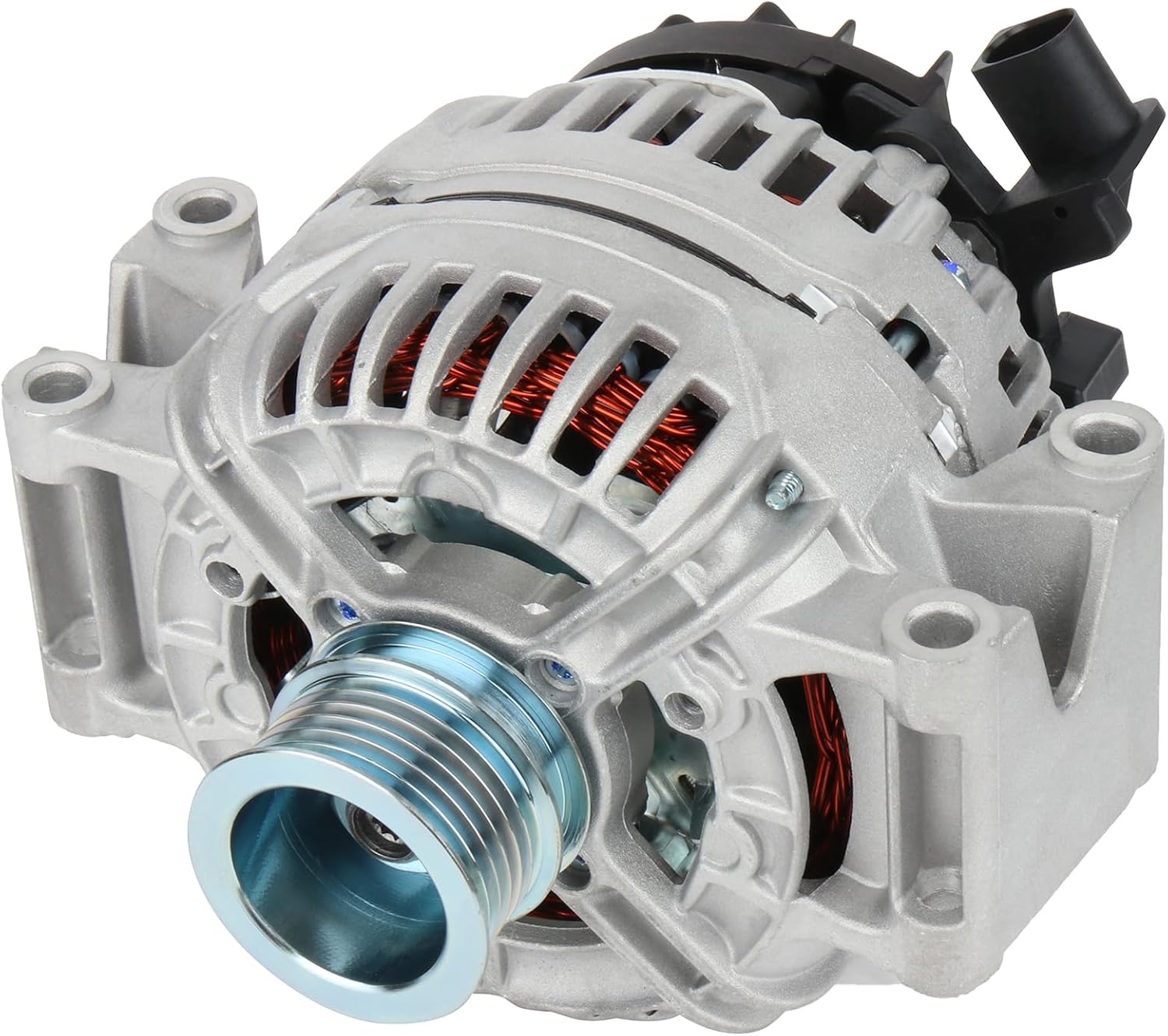 SCITOO Alternator Replacement for Mercedes-Benz for C230 2006-2009, for Mercedes-Benz for C280 2006-2007, for Mercedes-Benz for C300 2008 11215 High Output Alternator 150A IR IF CW 6-Groove Pulley
