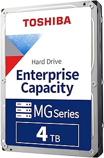 Toshiba MG Series 4TB Internal Enterprise Hard Drive, 3.5" SATA HDD, 7200 RPM, 24/7 Operation, For Server, Hyperscale, Cloud, 550TB/Year workload, 5yr Warranty (MG10ADA400E)