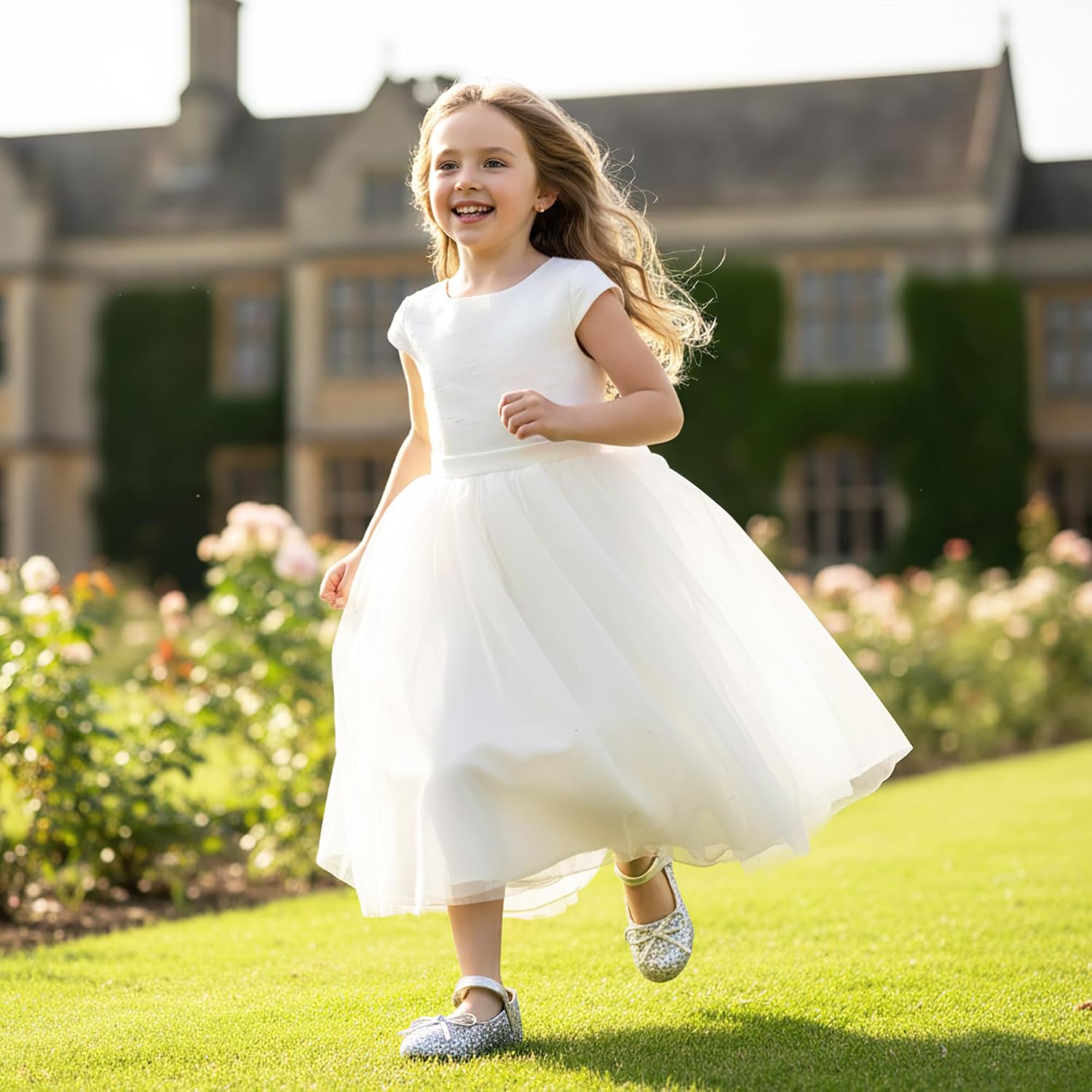 Stelle Girls Mary Jane School Flats Flower Wedding Uniform Party Shoes（Toddler/Little Kids/Big Kids） - Image 2