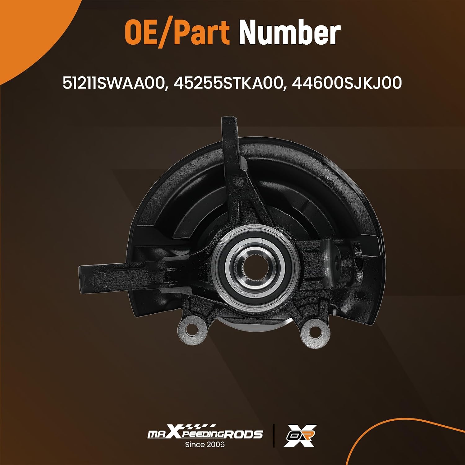 maXpeedingrods Front Right Steering Knuckle & Wheel Bearing Hub Assembly for Honda CR-V L4 2.4L 2007 2008 2009