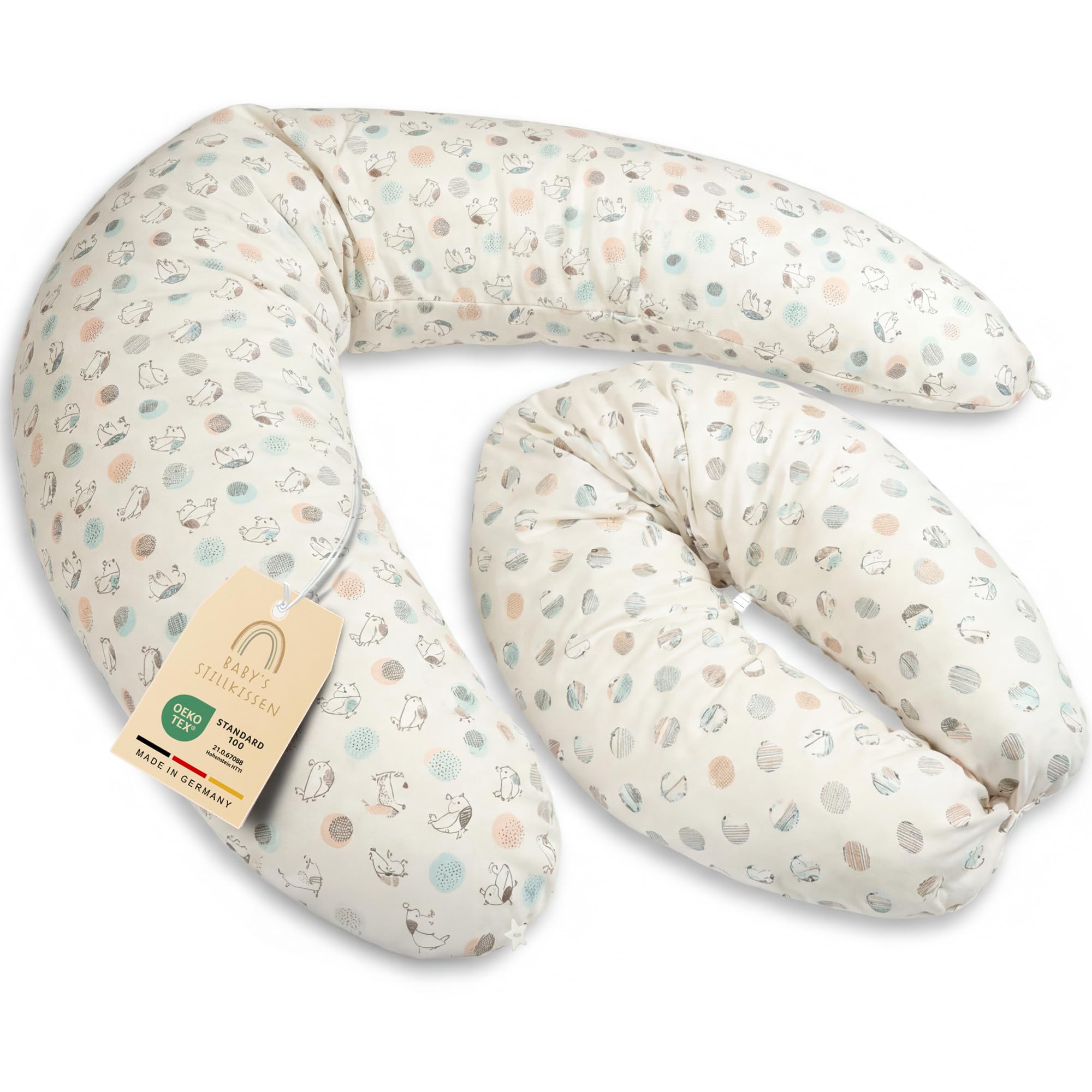 Baby's Stillkissen XXL - 190cm Schwangerschaftskissen mit Bezug - Geprüftes Schwangerschaft Kissen für Baby & Erwachsene - Kuscheliges Stillkissen Seitenschläferkissen & Lagerungskissen Erwachsene